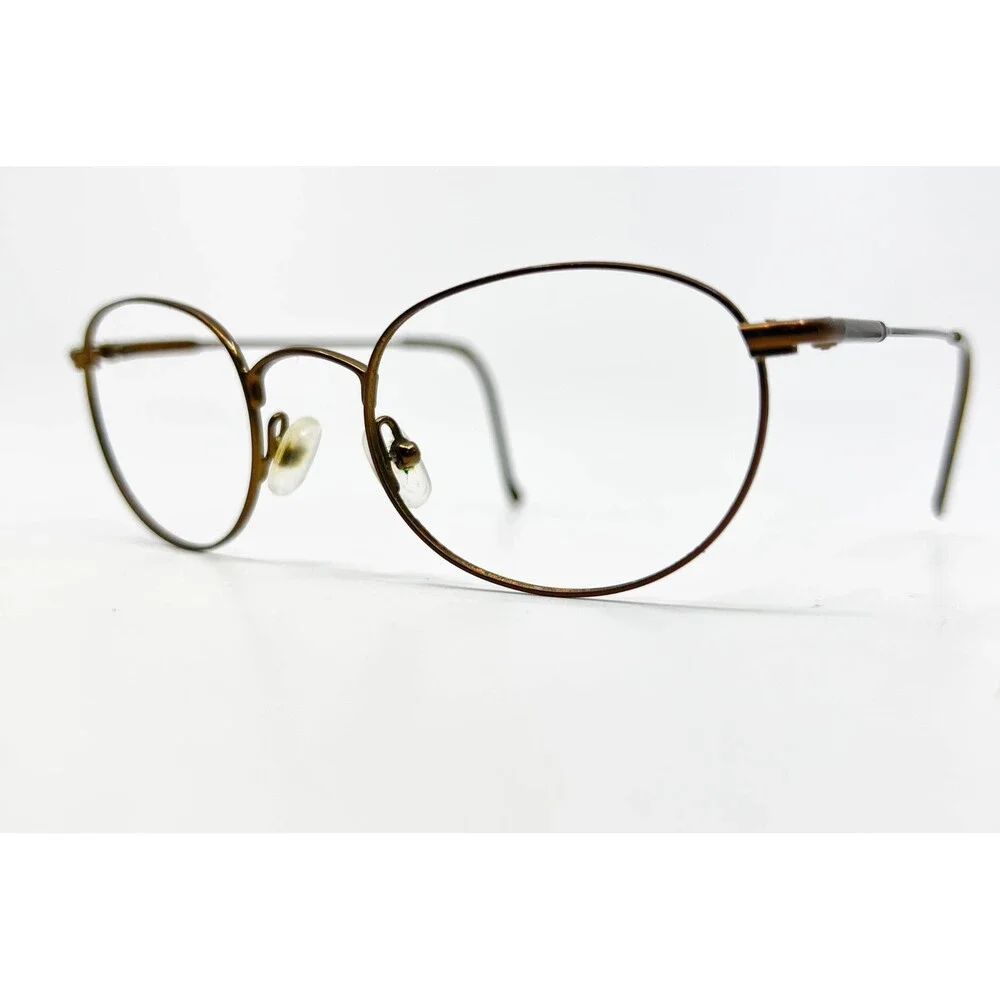 Safilo Team 3900 Eyeglasses Frames Mens Brown Oval Metal Italy 140